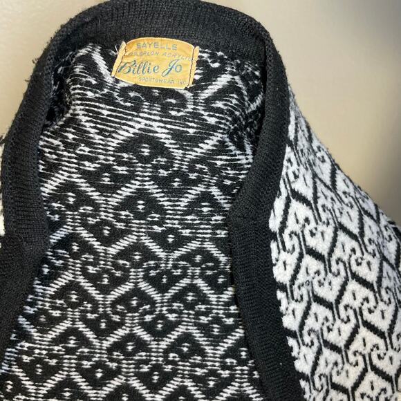 XS/s VTG 60s Billie Jo Sportswear Knit Sweater Sayelle Cardigan No Buttons - Picture 9 of 15